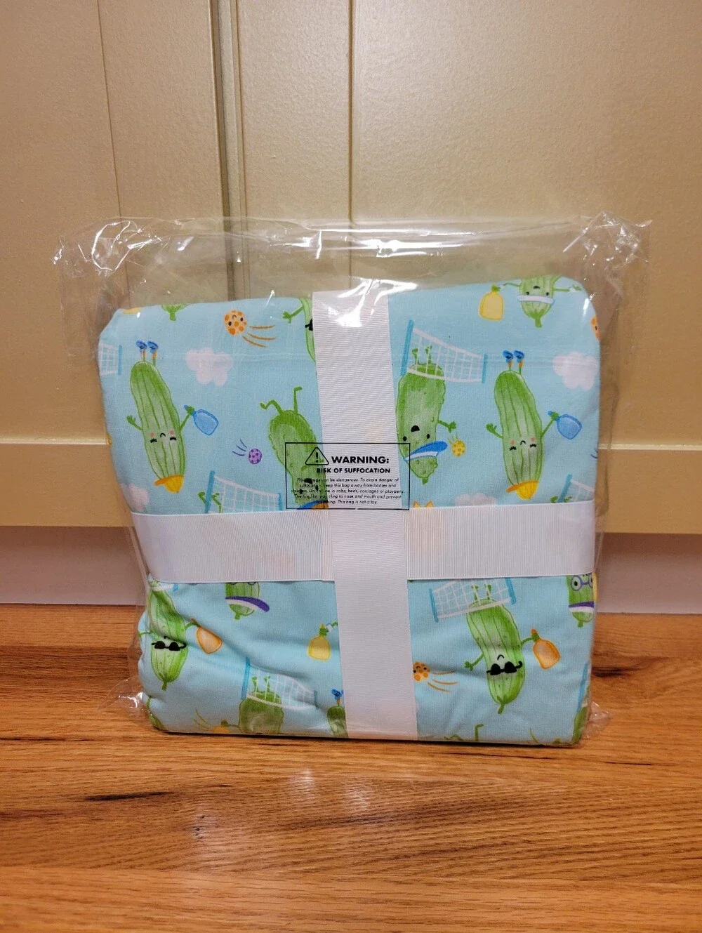 NIB Little Sleepies Limited Edition Pickle Power Large Cloud Blanket- Bamboo HTF